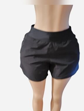Lands' End Black High-Waist Women's Performance Shorts